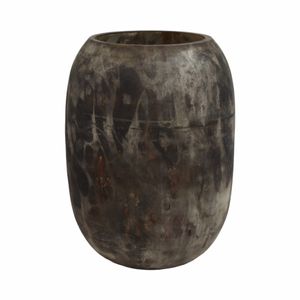 HENDONSIDE BROWN GLASS VASE 18 (IN) 4