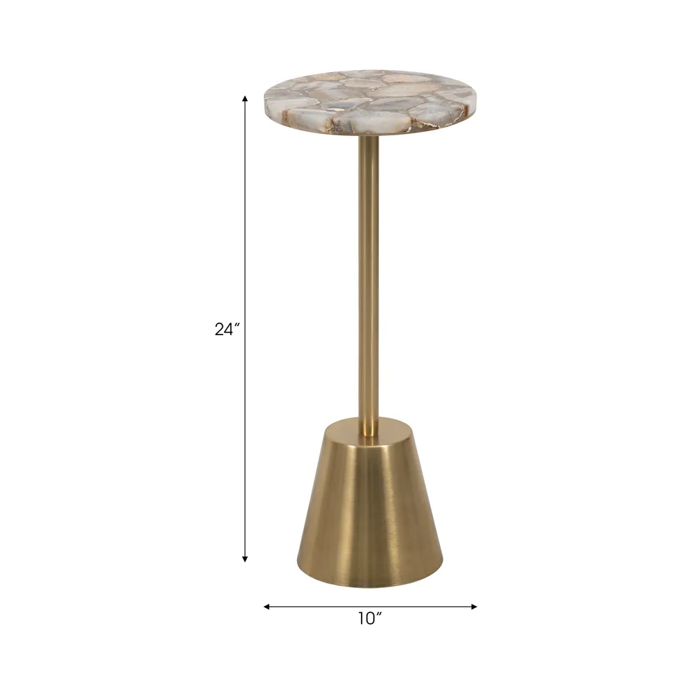 FENTONFORD GOLD ACCENT TABLE 25 (IN)