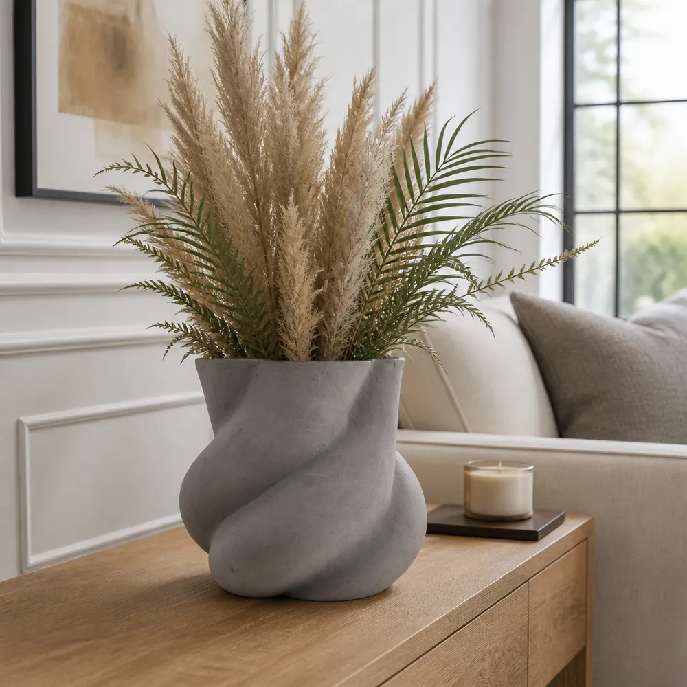 BROGANCREST GRAY VASE 10 (IN)