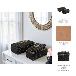 FABIANMILL SET OF 2 GRAY BOXES 6 (IN) 10