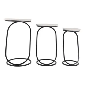 BENTONHAM SET OF 3 WHITE PLANT STANDS 21 (IN) 2