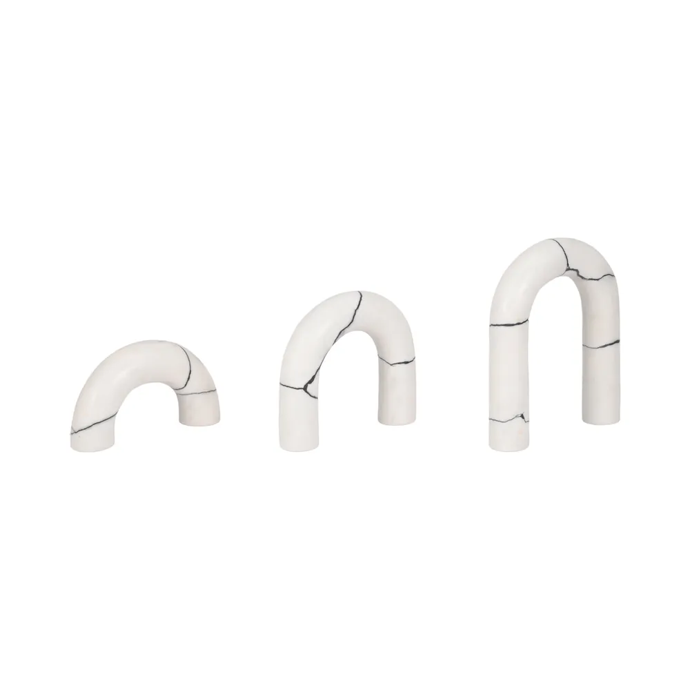 SYLVANOAK SET OF 3 WHITE DECOR 10 (IN)