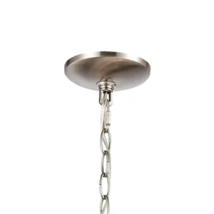 Market Square 19'' Wide 3-Light Chandelier - Brushed Nickel 4
