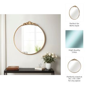 DEWEYPORT GOLD MIRROR 38 (IN) 9