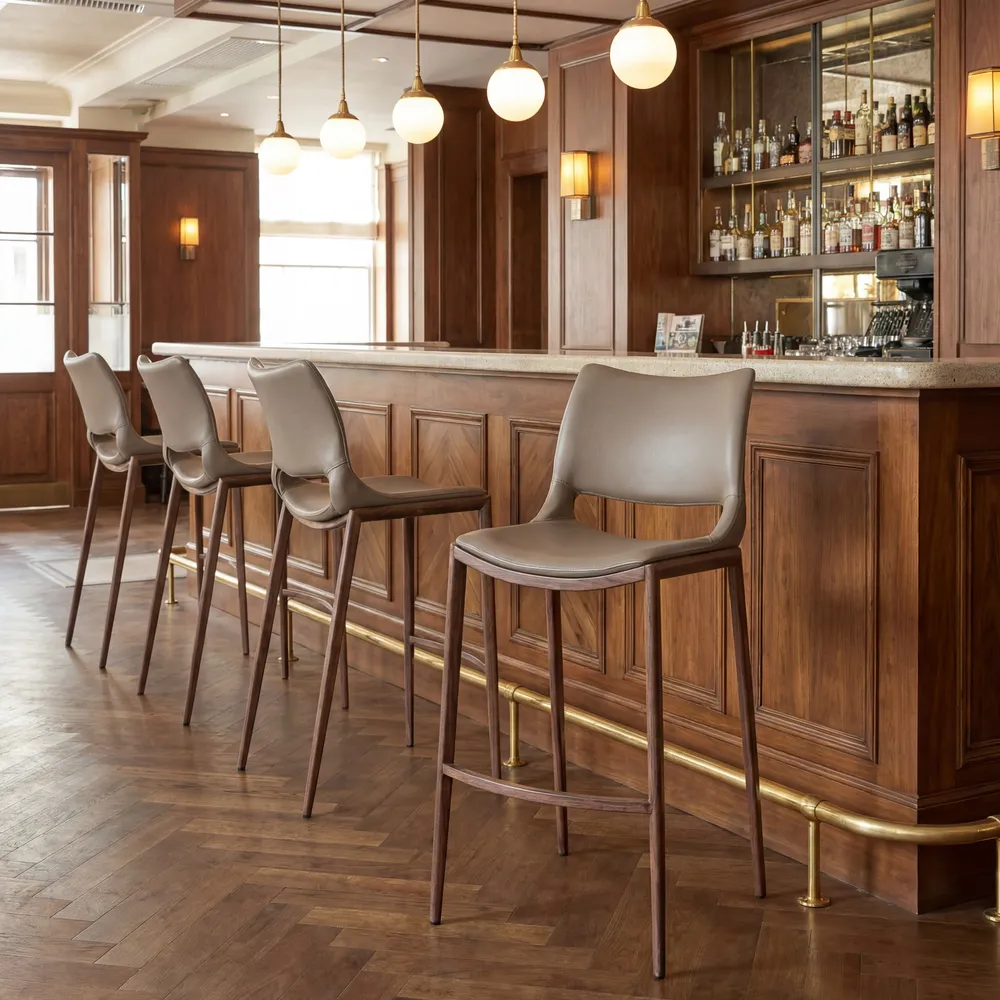 Ace Barstool Brown & Walnut