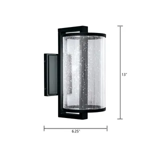 Candela 13'' High Integrated LED Outdoor Wall Sconce - Matte Black 2