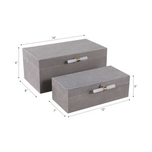 HARPERVIEW SET OF 2 GRAY BOXES 7 (IN) 9