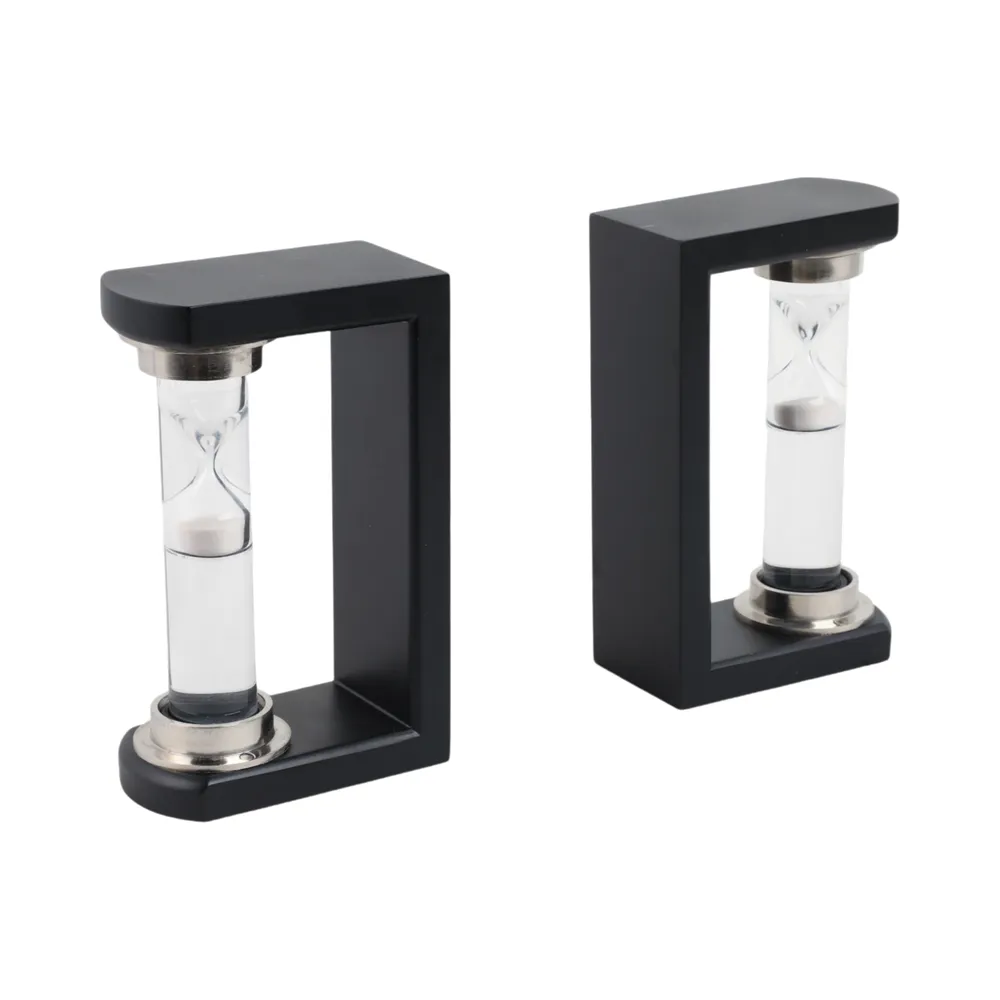 RAFEMOOR SET OF 2 BLACK BOOKENDS 8 (IN)