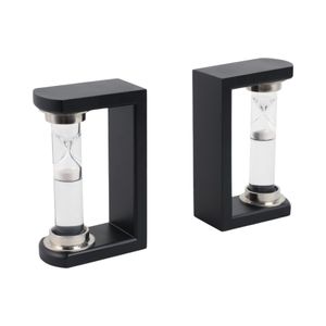RAFEMOOR SET OF 2 BLACK BOOKENDS 8 (IN) 4