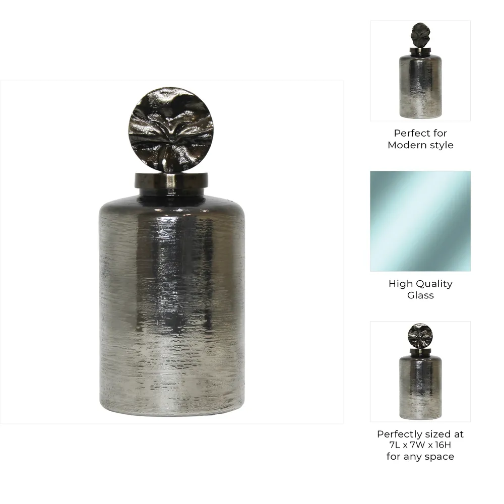 LANEWIND GRAY GLASS VASE 16 (IN)