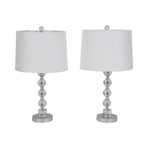 GUNNHAVEN SET OF 2 SILVER LAMPS 22 (IN) 1