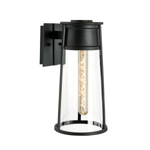 Cone 17'' High 1-Light Outdoor Sconce - Matte Black 1