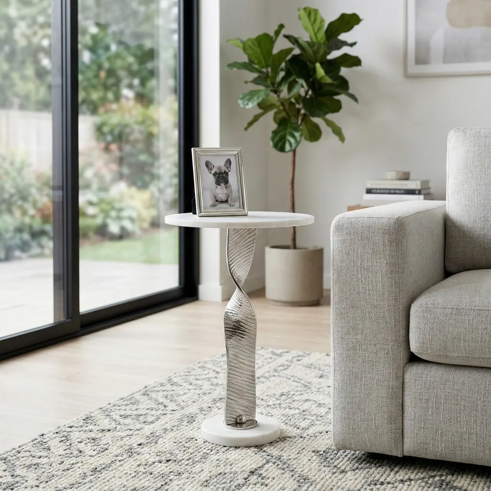 DENTONWIND SILVER TABLE 25 (IN)