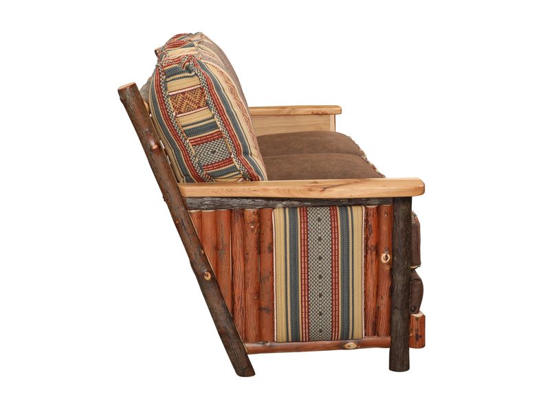 Hickory Log  Shenandoah Sofa - Customer Fabric - Seat:  Fabric TBD;   Backrest:  Fabric TBD 6