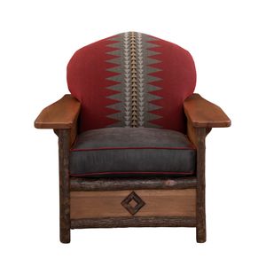 Hickory Log  Diamond Peak Lounge Chair - Premium Fabric - Seat:  Fabric TBD;   Backrest:  Fabric TBD 3
