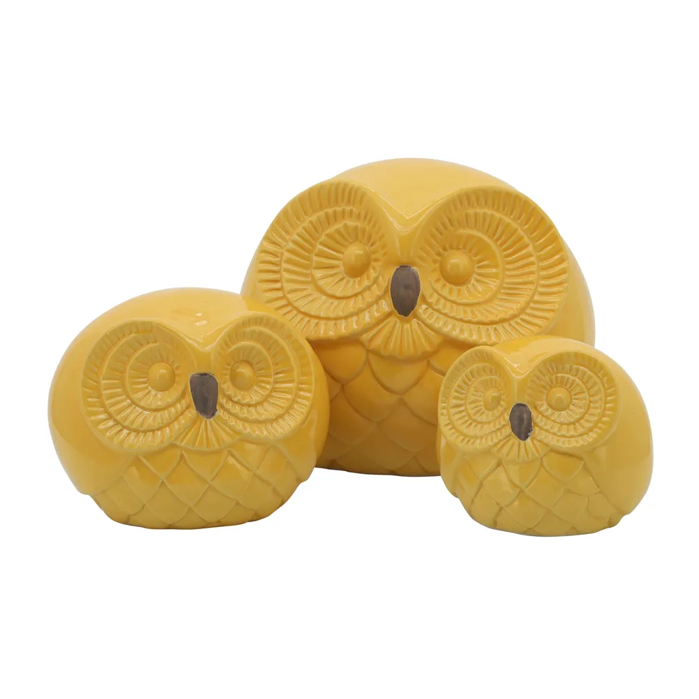 FOSTERWELL SET OF 3 YELLOW DECOR 6 (IN)