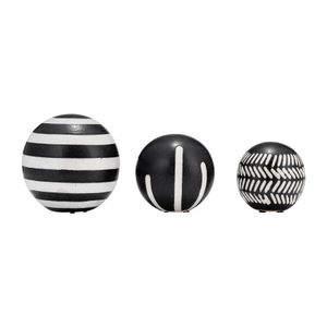 HARDYCROSS SET OF 3 BLACK ORBS 6 (IN) 1