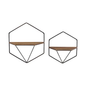 IRVINGMILL SET OF 2 BROWN WALL SHELF 17 (IN) 1