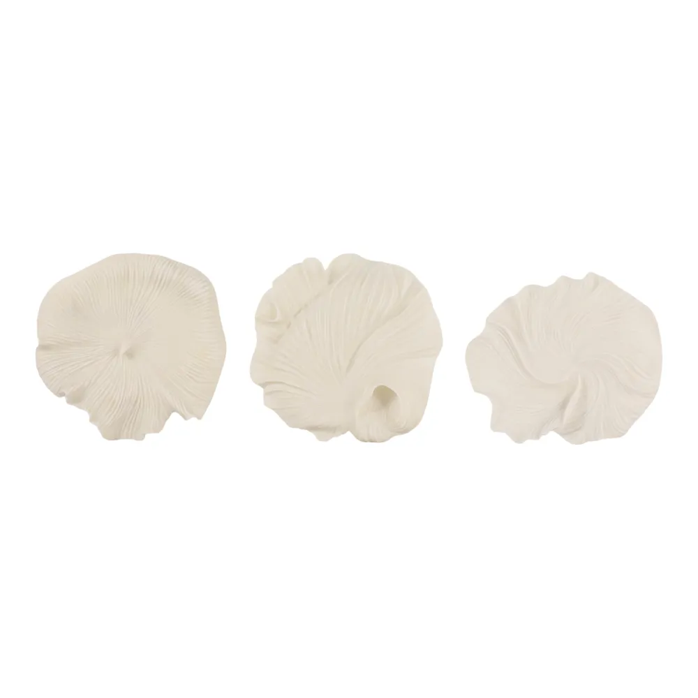 HELTONRUN SET OF 3 WHITE WALL SCULPTURES 20 (IN)