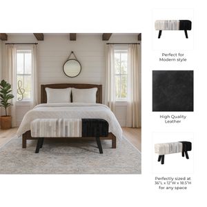 LINDENHAVEN BLACK BENCH 19 (IN) 10