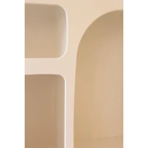 Textured White Console Cubby 4