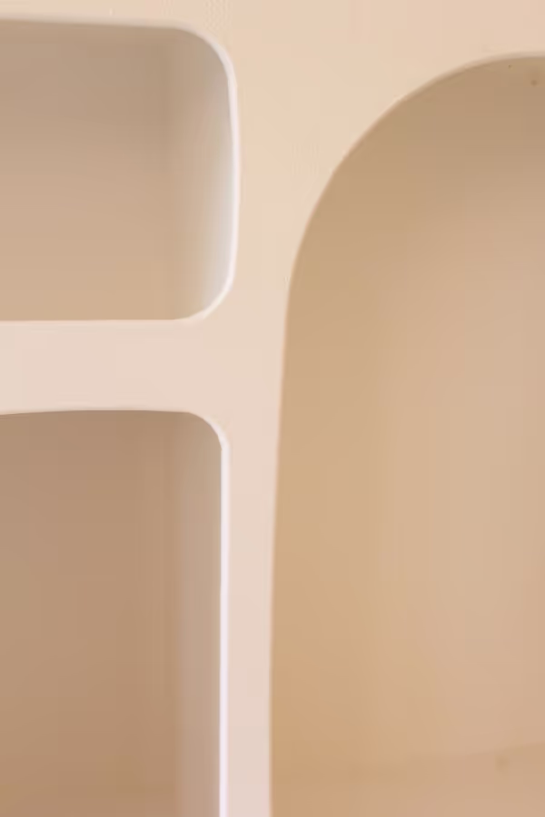 Textured White Console Cubby