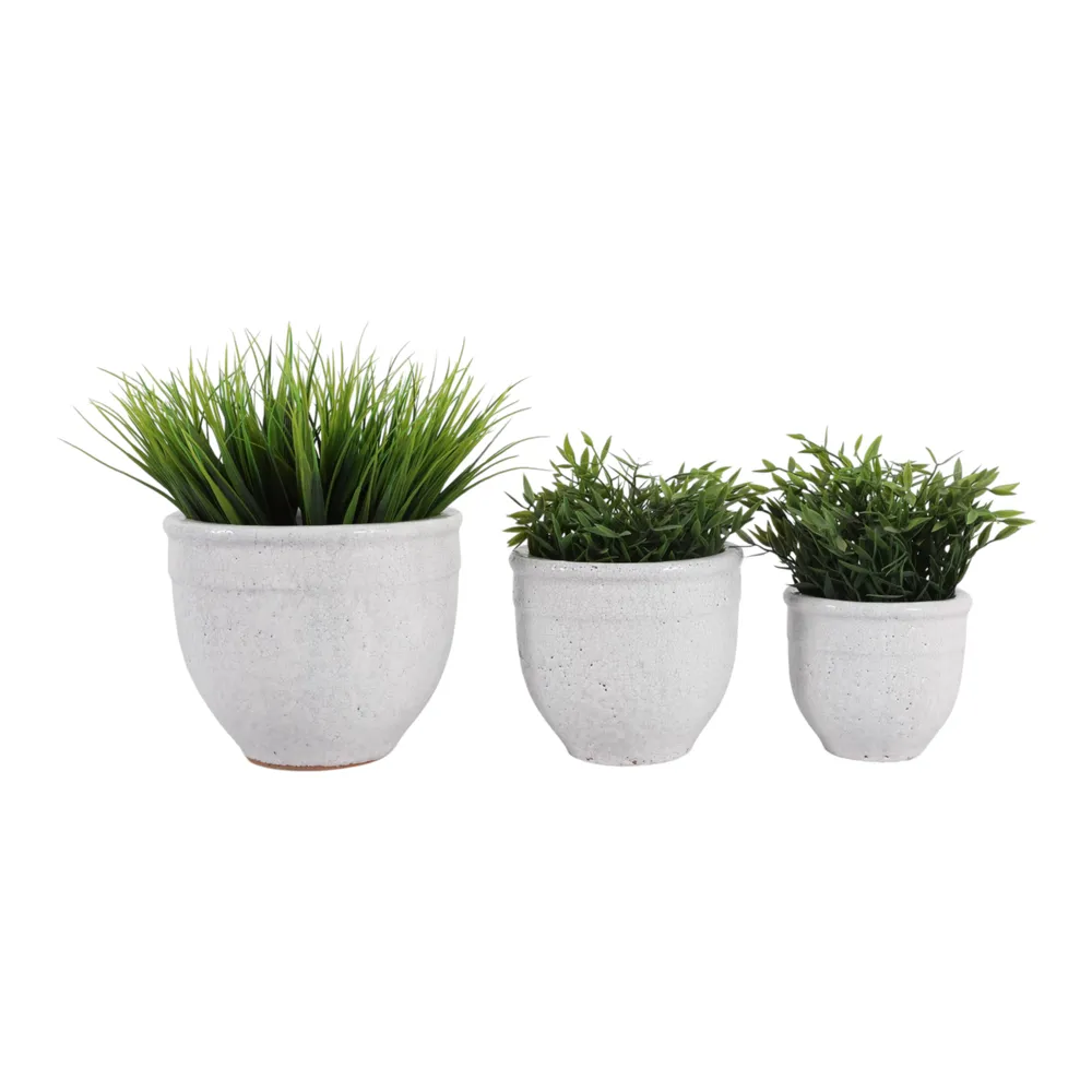 HAYFORDWAY SET OF 3 WHITE PLANTER 8 (IN)