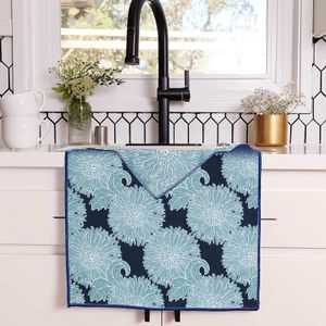 Chrysanthemum Flower Eco Kitchen Tea Towel 3