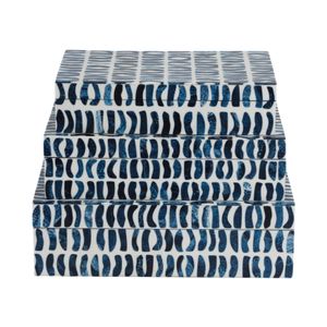 PALMERLAND SET OF 3 BLUE BOXES 4 (IN) 1