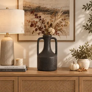 SHAYWICK BLACK VASE 16 (IN) 2