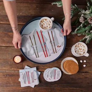 Nordic Ski Paper Cocktail Napkins (Pack of 25) 5