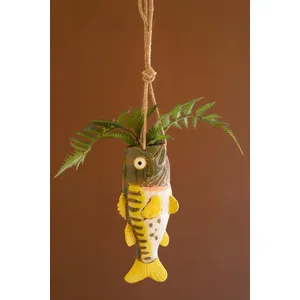 Ceramic Largemouth Bass Vase / Hanging 1