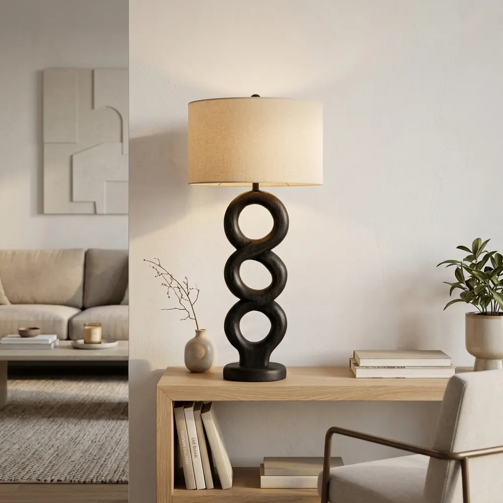 ISLEOAK BLACK LAMP 34 (IN)
