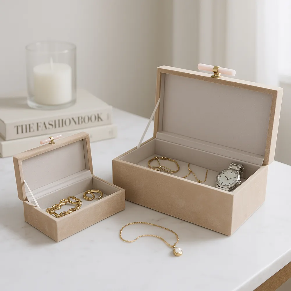 HAVENGATE SET OF 2 TAN BOXES 6 (IN)