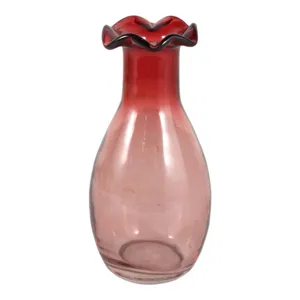 FOLEYWELL PINK GLASS VASE 7 (IN) 5