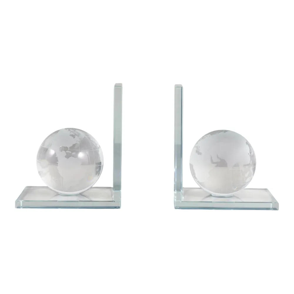 HASTINGSLAKE SET OF 2 CLEAR BOOKENDS 6 (IN)