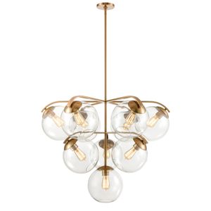 Collective 36'' Wide 10-Light Chandelier - Satin Brass 1