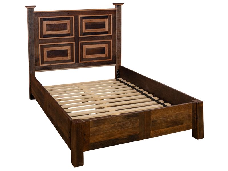 Colonial Barnwood Potomac Bed with Rail System - Cal King 2