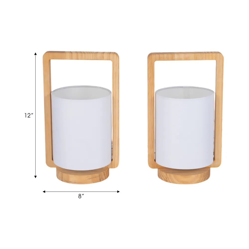 RHEA SET OF 2 WHITE LAMPS 11 (IN)