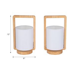 RHEA SET OF 2 WHITE LAMPS 11 (IN) 9