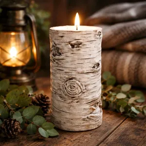 Birch 3x6in Moving Flame LED Candle 1
