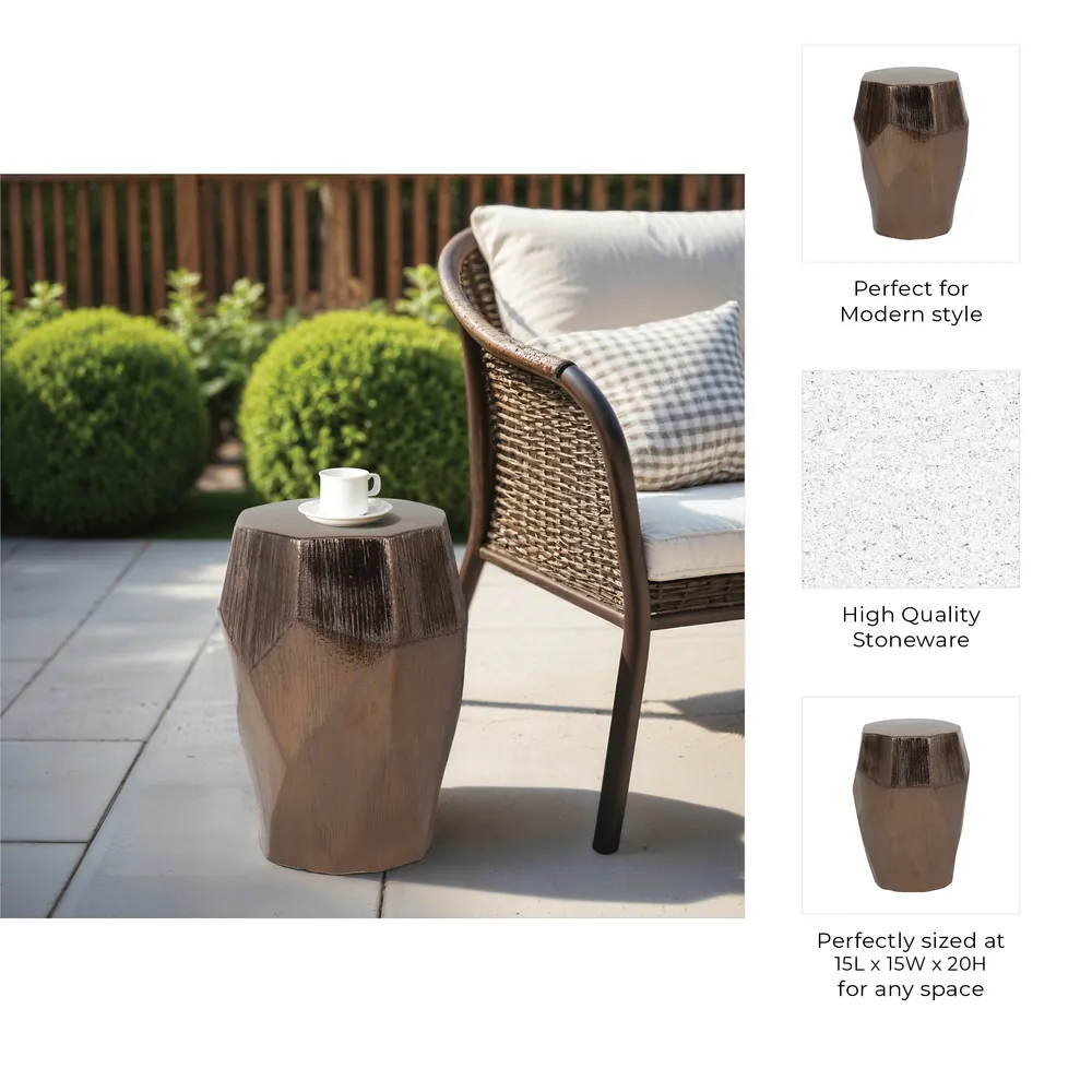 CHATHAMBROOK BRONZE GARDEN STOOL 20 (IN)