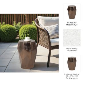 CHATHAMBROOK BRONZE GARDEN STOOL 20 (IN) 9