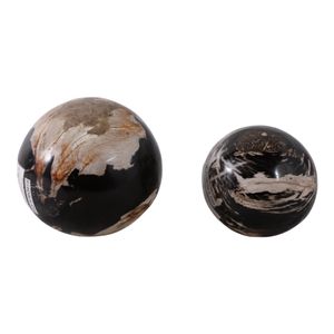 ELDERVIEW SET OF 2 BLACK ORBS 6 (IN) 4