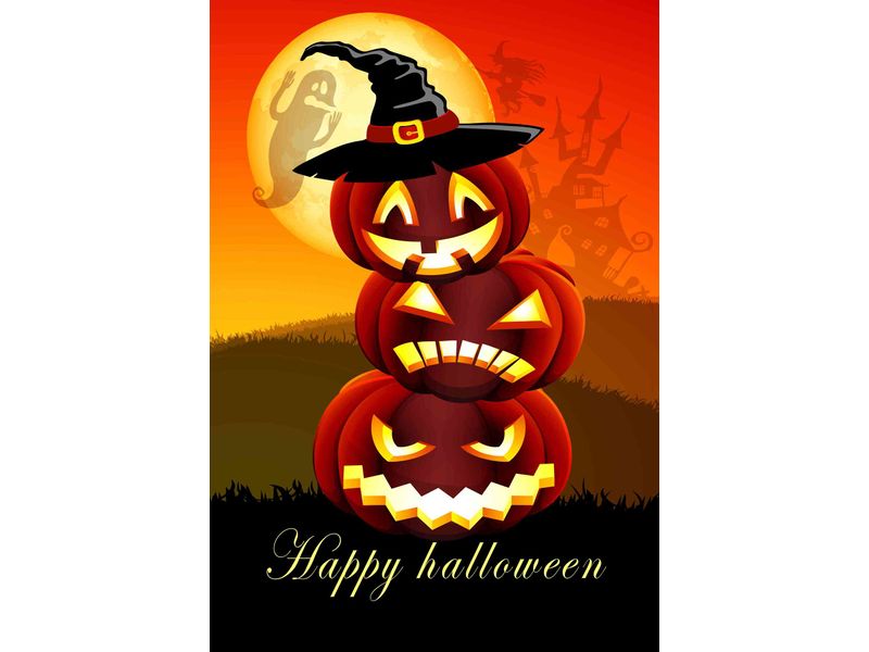 12X18IN HAPPY HALLOWEEN 1