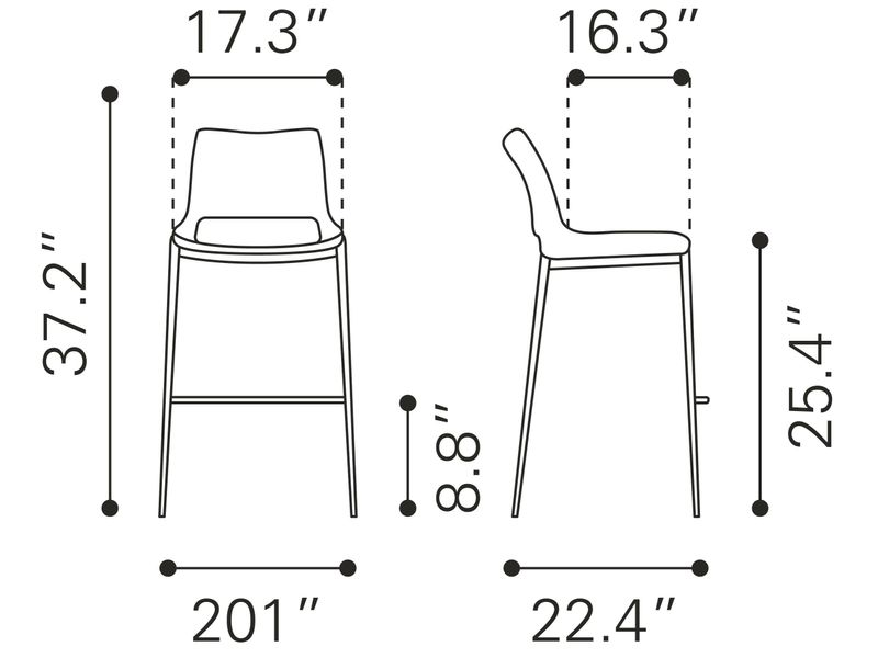 Ace Counter Stool Brown & Walnut 9