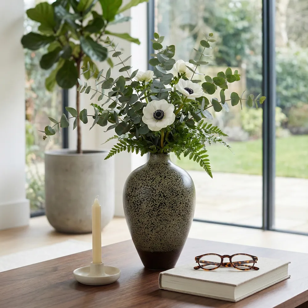 CAMDENMOOR GREEN VASE 10 (IN)
