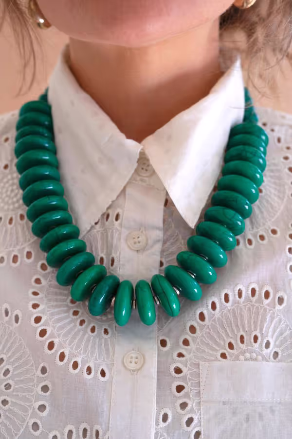 Acrylic Bead Necklace / Kale