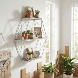 INGRIDHAVEN GRAY WALL SHELF 21 (IN) 10