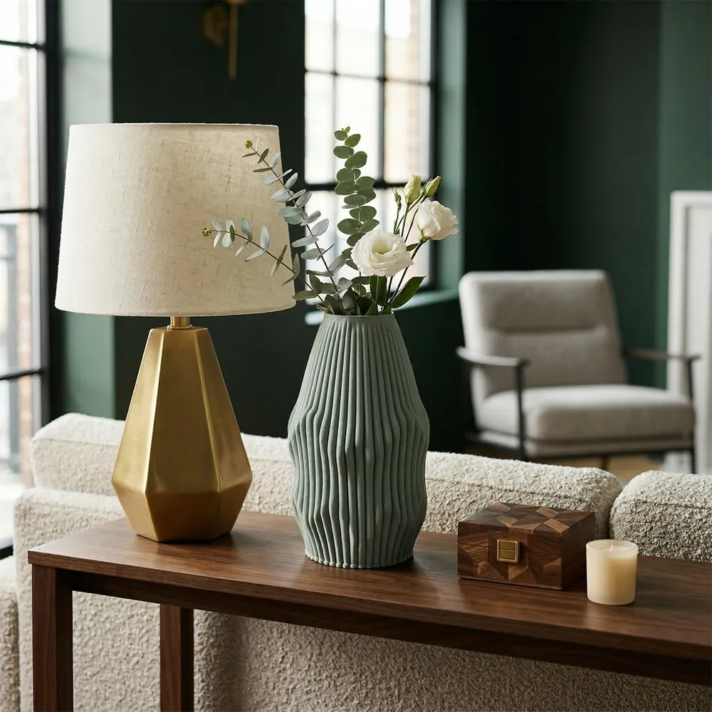 RUBYLEY GREEN VASE 12 (IN)